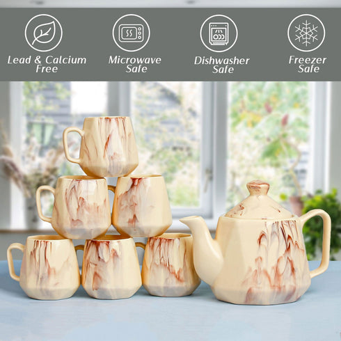 Ivory Italian Morning Tea Set - The Earth Store - Tea Sets